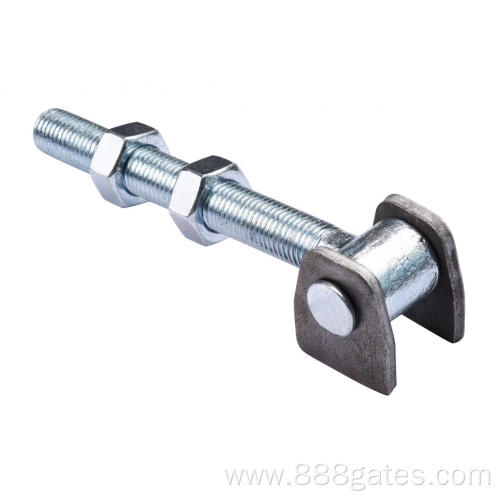 gate Hinge with long bolt and adjustable nut